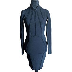 Marciano Y2K Black Bandage Turtleneck Dress, Size S
